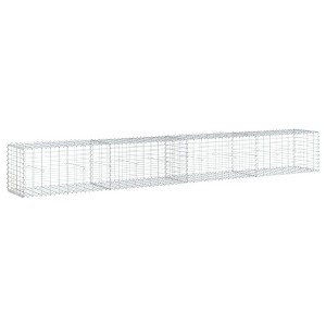 vidaxl Gabion Basket with Cover Galvanized Iron Outdoor use 157.5"x19.7"x19.7" - 1 of 4