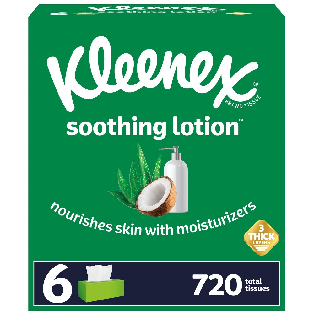 Kleenex Soothing Lotion Facial Tissue - 6pk/120ct