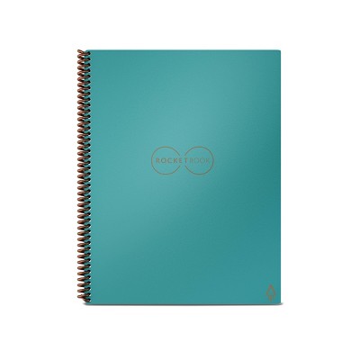 Core Smart Spiral Reusable Notebook Dot-Grid 32 Pages 8.5"x11" Letter Size Eco-friendly Teal Blue - Rocketbook