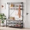 Nasitip 72" Hall Tree with 8 Hooks, Coat Rack with Shoe Rack and Bench, 3-in-1 Entryway Organizer for Hallway, Bedroom, or Living Room - 4 of 4