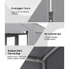 Extra Heavy Duty Carport Sidewalls, PE Waterproof & UV-Resistant Fabric Panels, Universal Fit for 10x20 and 13x20 Foot Carport Frames - 3 of 4