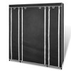 vidaXL Fabric Wardrobe with Compartments and Rods 17.7 inches x59 inches x69 inches Black - 3 of 4