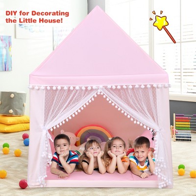 Costway Kids Play Tent Large Playhouse Children Play Castle Fairy Tent ...