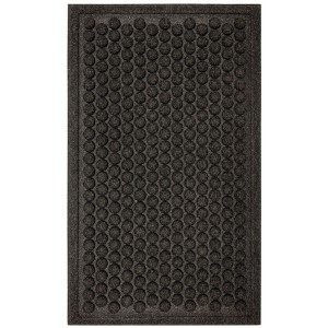 1'6"x2'6" Impressions Dots Doormat Black - Mohawk: Indoor Front Entryway, Recycled Rubber, Floral Pattern - 1 of 4