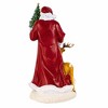 Roman 18.0 Inch Woodland Santa With Deer And Cardinal Figurine Christmas Snow Woods Deer Santa Figurines - 3 of 4