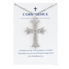 Anna-Kaci Silver Tone Crystal Rhinestone Cross Patonce Fashion Necklace with Message Card Envelope Jewelry Gift - 2 of 4