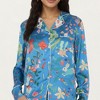 Anna-Kaci Lounge Women's 2-Piece Set Long Sleeve Button Front Pajama Set with Botanical Animal Print and Soft Silky Fabric - 4 of 4