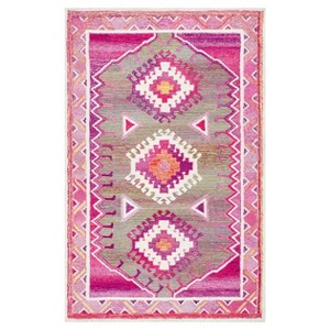 Pink Solid Tufted Area Rug - (5