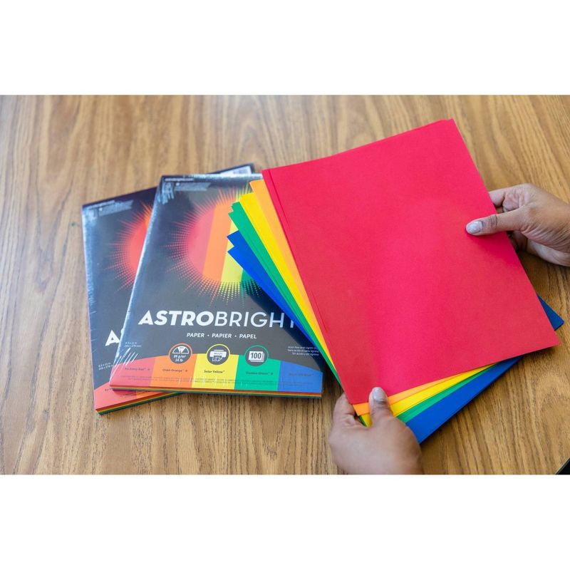 100 Sheet Astrobrights 5-Color Primary Colored Paper, 5 of 6
