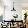 DORESshop  1-Light Black Industrial Bowl Shade Pendant Light with 16.4 ft. Plug-In Cord and On/Off Switch - 4 of 4