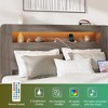 NicBex Full/Queen/King Vintage Bed Frame with Storage LED Light Headboard,Modern Platform Bed for Bedroom,No Box Spring Needed - 4 of 4
