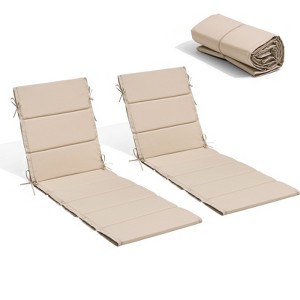 Crestlive Products Outdoor Chaise Lounge Cushion Foldable Outdoor Lounge Chair Cushion for Patio Furniture - 1 of 4
