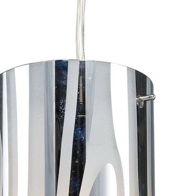 Chromia Polished Chrome Mini Pendant with Glass Shade