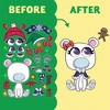 Joyfy Kids Party Favor Supplies Craft, 36 PCS Make-a-Face Sticker Sheets for Christmas Elf, Santa, Snowman, Penguin and Polar Bear - 3 of 4