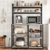 6-Tier Bakers Rack, Industrial Kitchen Microwave Stand with Shelves & Storage Basket, Coffee Bar Station for Dining Room Pantry & Living Room - 3 of 4