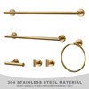 WOWOW 6-Piece Stainless Steel Bathroom Towel Rack Set in Brushed Nickel - 2 of 4