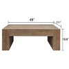 49" Rectangular Coffee Table,Modern Farmhouse Center Table with Thick Legs for Living Room & Rustic Decor-Baofuwish - 3 of 4