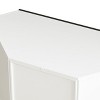 GustoWave Sideboard Cabinet with 2 Doors and 2-Tier Shelves Free-Standing Metal Frame Storage Shelf Organizer White - 3 of 4