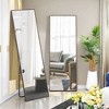 Glasflength Full Length Mirrors Solid Wood Frame Floor Standing Wall Mirror, Bedroom Foyer Clothing Store, Wall Mounted Mirror, Brown 23"*0.79"*65" - 4 of 4