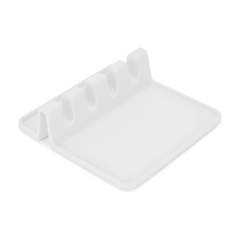 Zorestar Silicone Utensil Rest with Drip Pad, White, 1 of 4