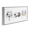 Stupell Industries Vintage Video Game Controllers Framed Giclee Art, Gray, 24" x 10" - 2 of 4