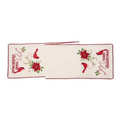 C&F Home 14" x 72" Cardinal Cane Embroidered Table Runner