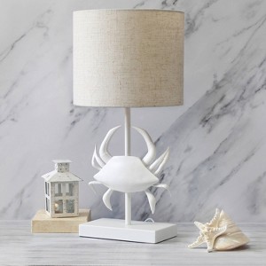 18.25" Shoreside Tall Coastal Pinching Crab Shaped Bedside Table Desk Lamp - Simple Designs - 1 of 4