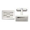 Chisel Stainless Steel Polished and Laser-cut Checkered Cuff Links - 2 of 2