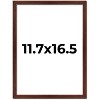 PosterPalooza | Classic Modern Brown Picture Frame - UV Acrylic, Foam Board Backing, Hanging Hardware - 2 of 4