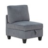 NicBex Corduroy Accent Chair,Upholstered Living Room Chairs with Hidden Storage Under Seat,Modern Armless Chair,Accent Chairs for Living Room - 2 of 4