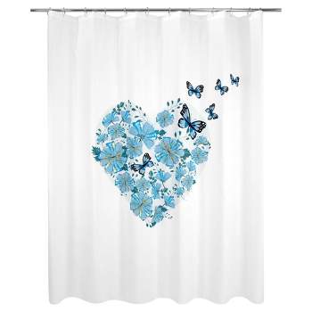 Butterfly Heart Shower Curtain - Allure Home Creations