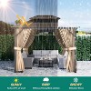 13' x 10' Hardtop Gazebo with Double Roof, Gazebo Heavy Duty Aluminum Frame Patio Gazebo with Netting, All-Weather Protection Metal Canopy for Patio - 3 of 4