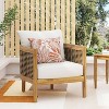 Christopher Knight Home Bruce Outdoor Acacia Teak Club Chair with Optional Sunbrella Cushions - 2 of 4