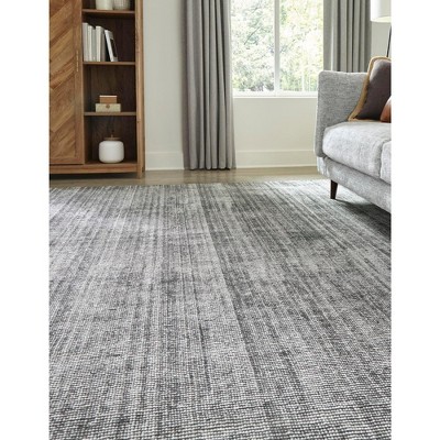Earl Grey Square Hand-Knotted Wool Indoor Rug