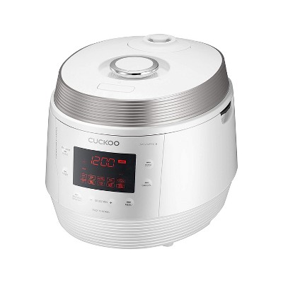 Cuckoo Q5 Premium 8-in-1 (Pressure, Slow, Rice Cooker, Browning Fry, Steamer, Warmer, Yogurt, Soup Maker) Multicooker Steel Non-Stick Coating, White