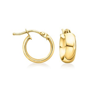Ross-Simons Italian 10kt Yellow Gold Domed Hoop Earrings - 1 of 3