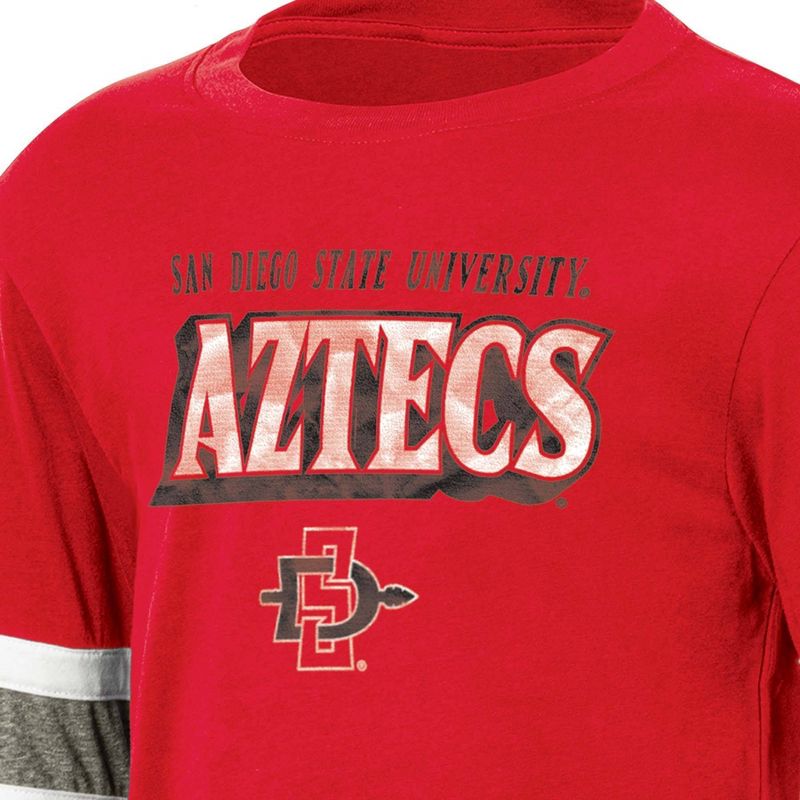 NCAA San Diego State Aztecs Boys&#39; Long Sleeve T-Shirt, 3 of 4