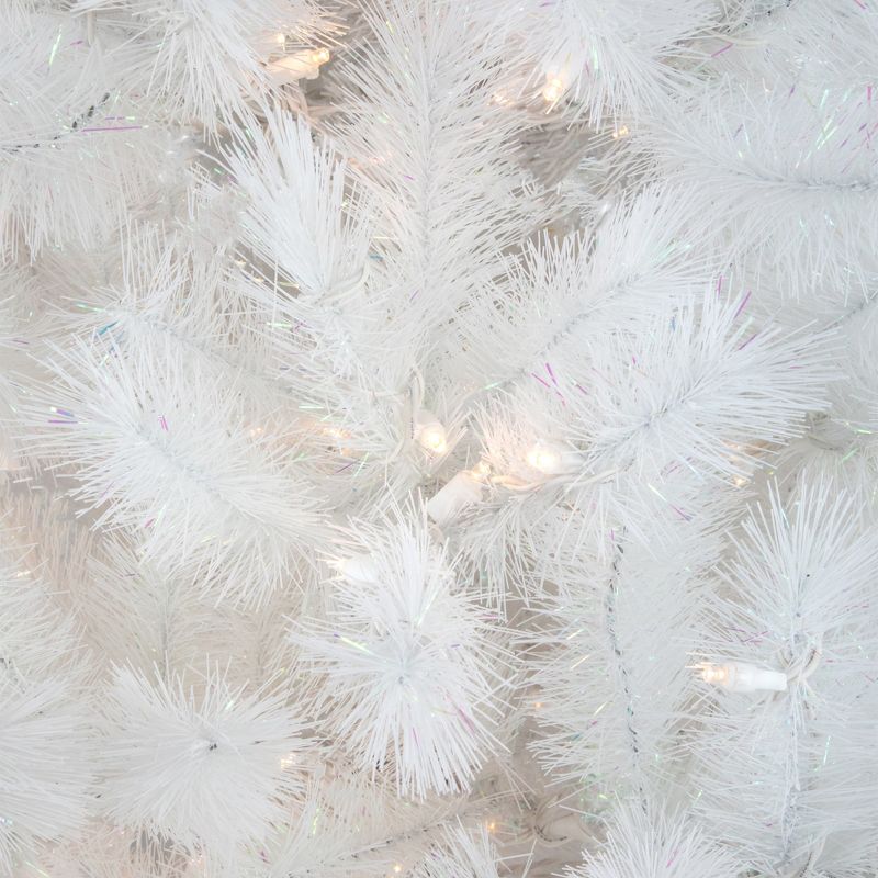 Northlight 7.5' Pre-Lit White Alaskan Pine Artificial Christmas Tree, Warm White LED Lights, 4 of 7