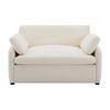 Merax Oversized Chenille Single Sofa Chair with Deep Seat and Throw Pillows - 3 of 4
