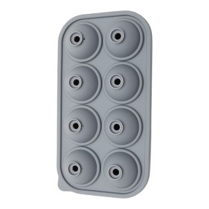 Unique Bargains Ice Tray 8-Cavity Sphere Ice Mould with Lid Round Hand Wash Only Silicone 8.86"x4.72"x1.89" 1 Pc - 1 of 3