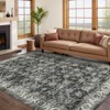 Machine Washable Vintage Floral Printed Area Rug Non Slip Traditional Distressed Floor Cover Soft Low Pile Indoor Mat for Kitchen Laundry Bedroom - 2 of 4