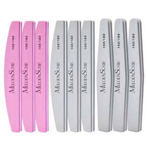 MelodySusie 9Pcs Nail Buffers Set,Nail Files and Buffers,100/180 Grit, Diamond Nail Buffer, Professional Nail Care Tools Kit for Home Use,Salon - 1 of 4