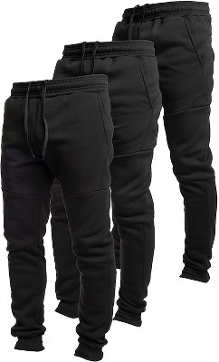 Ultra Performance Mens 3 Pack Fleece Active Tech Joggers | Active Bottoms  with Zipper Pockets | 4X Heather Grey / Navy / Black 3pk