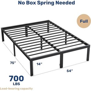 VASIP Sturdy Metal Bed Frame,Black - 1 of 4