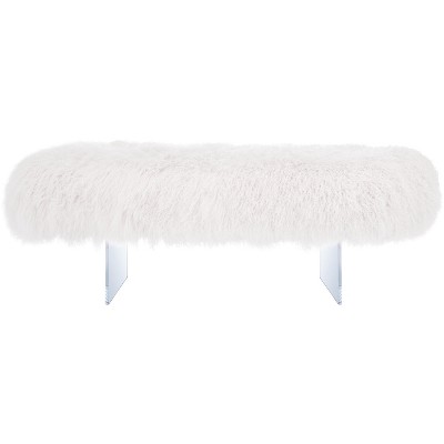 Lilliana Sheepskin Bench - SFV4749 - Safavieh Couture