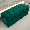 CAVINAS Velvet Storage Ottoman, Bedroom End Bench, Upholstered Ottoman with Storage and Safety Hinge, Entryway Padded Footstool, Entryway Bench - 4 of 4