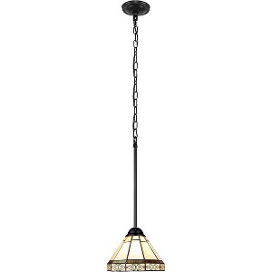 Chloe Lighting Belle Mission-Style 1 Light Mini Pendant Ceiling Fixture 8" - 1 of 3