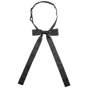 Elerevyo Pre-Tied Polka Dots Bowknot Long Ribbon Bow Ties for Women Collar - 1 of 4