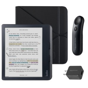 Kobo Libra Colour (Black) eReader with SleepCover & Black Remote