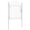 vidaXL Garden Gate Steel 39.4"x68.9" White - 2 of 4